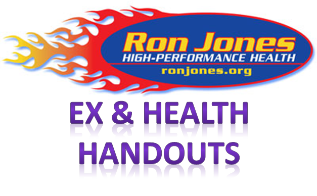 ron jones exercise health handouts